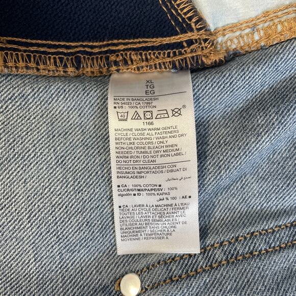 Old Navy Maternity Overalls Size XL Blue Jean Denim Shortalls Cut Offs Casual - Picture 6 of 9